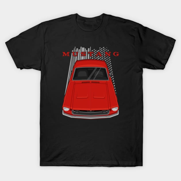 Ford Mustang Fastback 1968 - Red T-Shirt by V8social